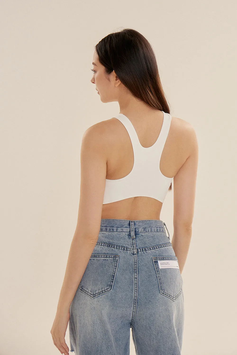 輕透削肩 BraTop<br>ESSENTIAL Y-NECK BRA TOP