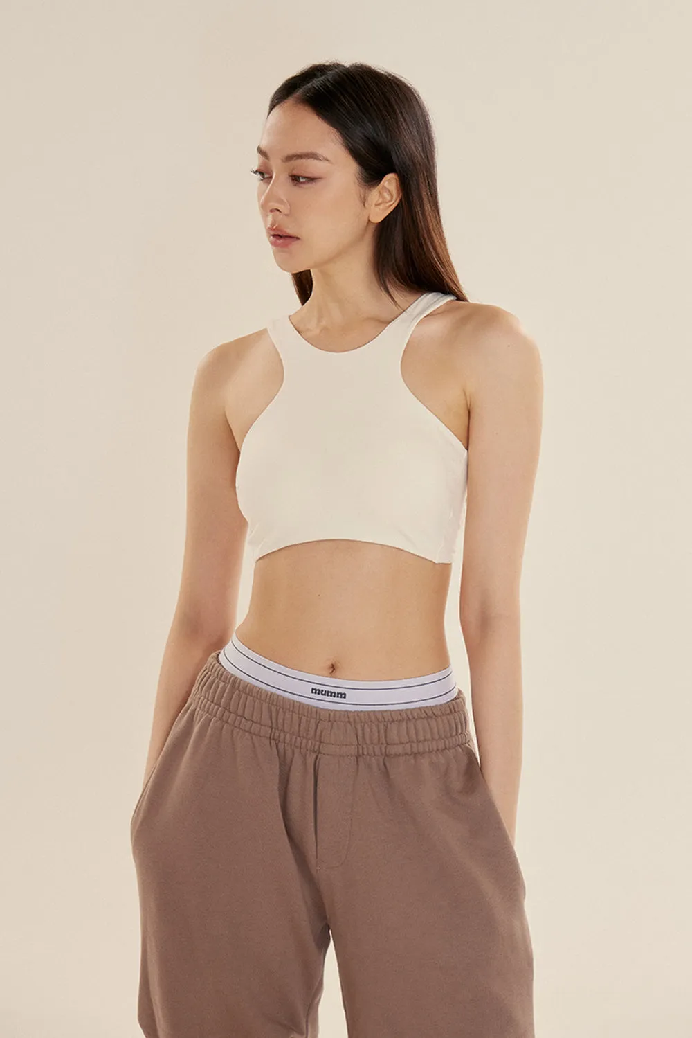 輕透削肩 BraTop<br>ESSENTIAL Y-NECK BRA TOP