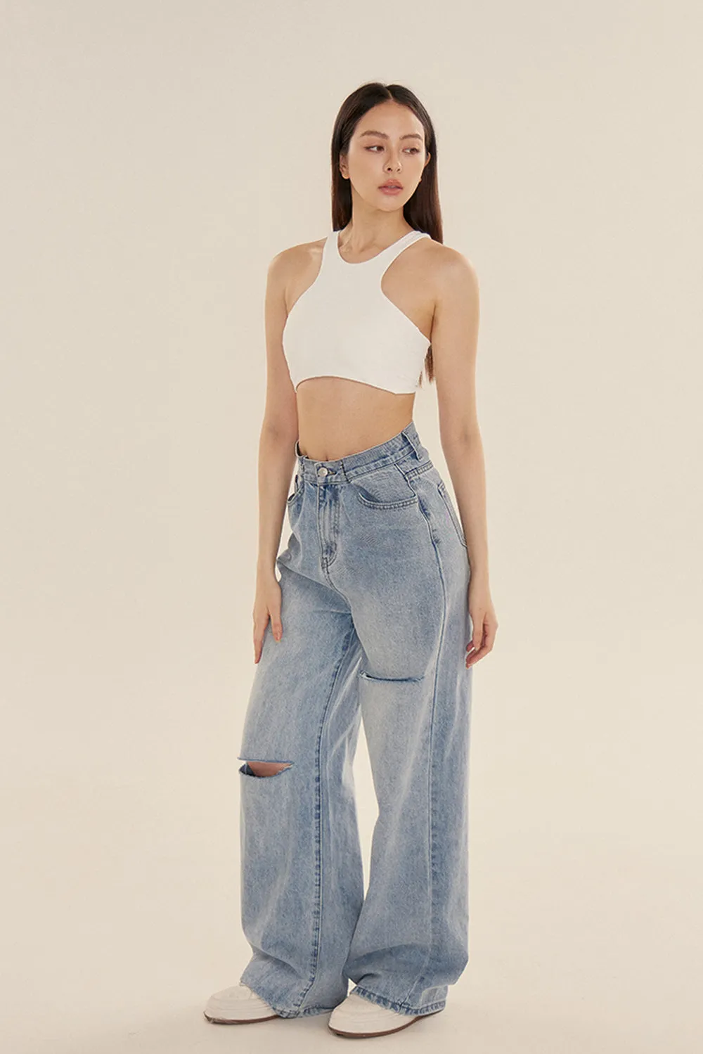 輕透削肩 BraTop<br>ESSENTIAL Y-NECK BRA TOP