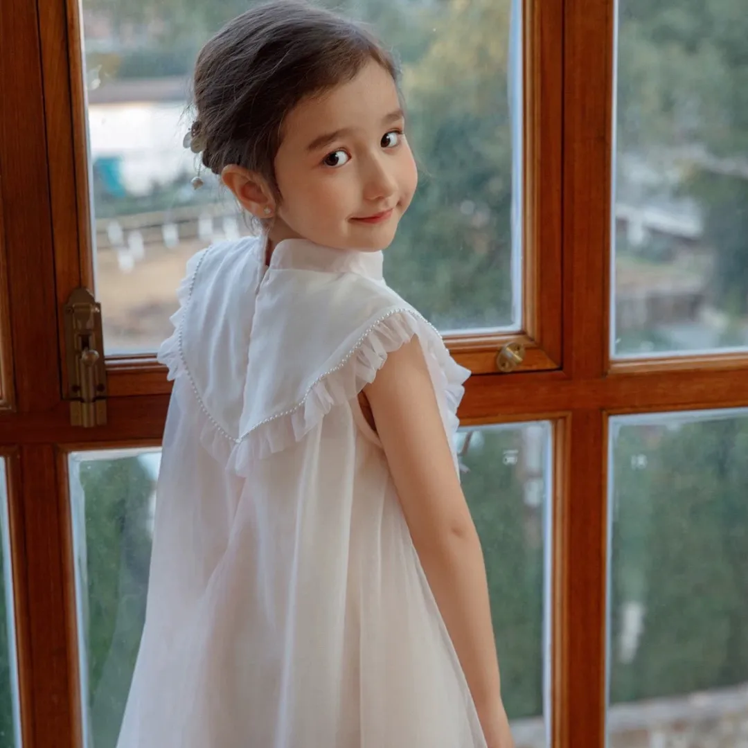 中式立领刺绣旗袍纱裙 Elegant Embroidered Mesh Mandarin Collar Dress