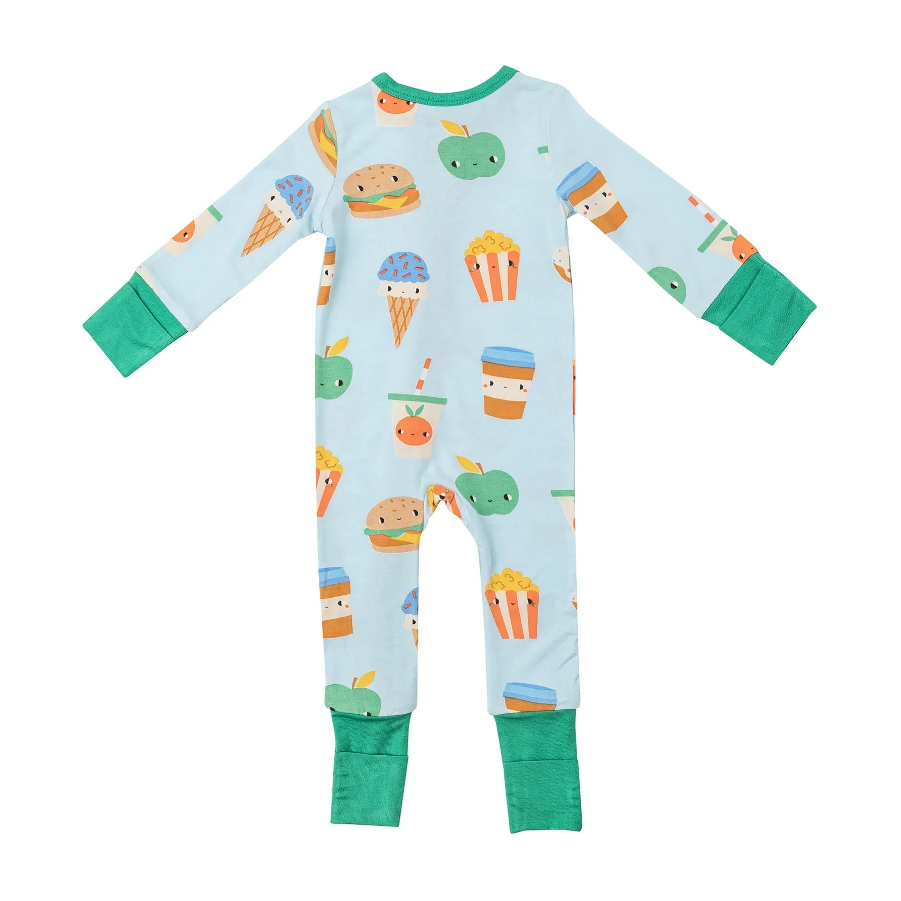 2-Way Zipper Romper - Send Snacks Blue by Angel Dear