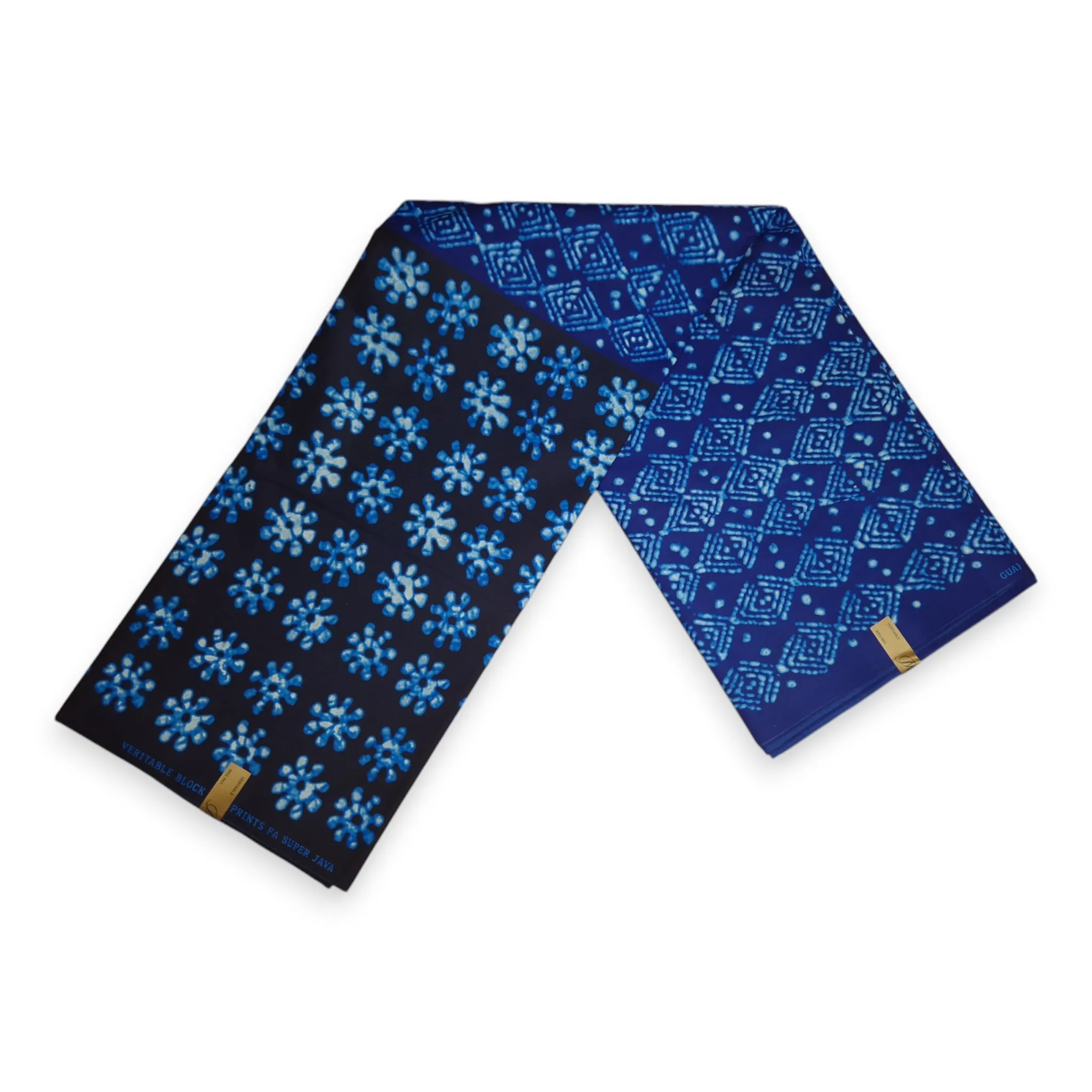 African print fabric - Blue bogolan - Polycotton
