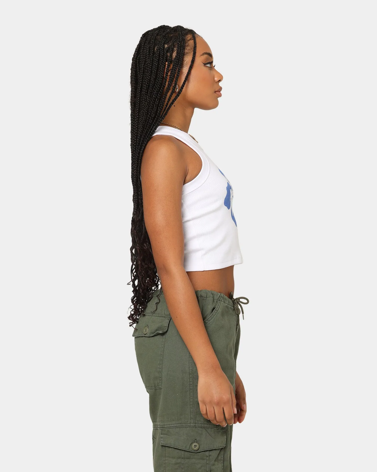 American Thrift Women's Hibiscus Tank White