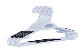 AzxecVcer Plastic Hangers with Black Non-slip Pads Clothes/Suit Hangers,Perfect for Dresses, Blouses and Pants, Shirts, Ties, Scarves and Sweaters,30 pack