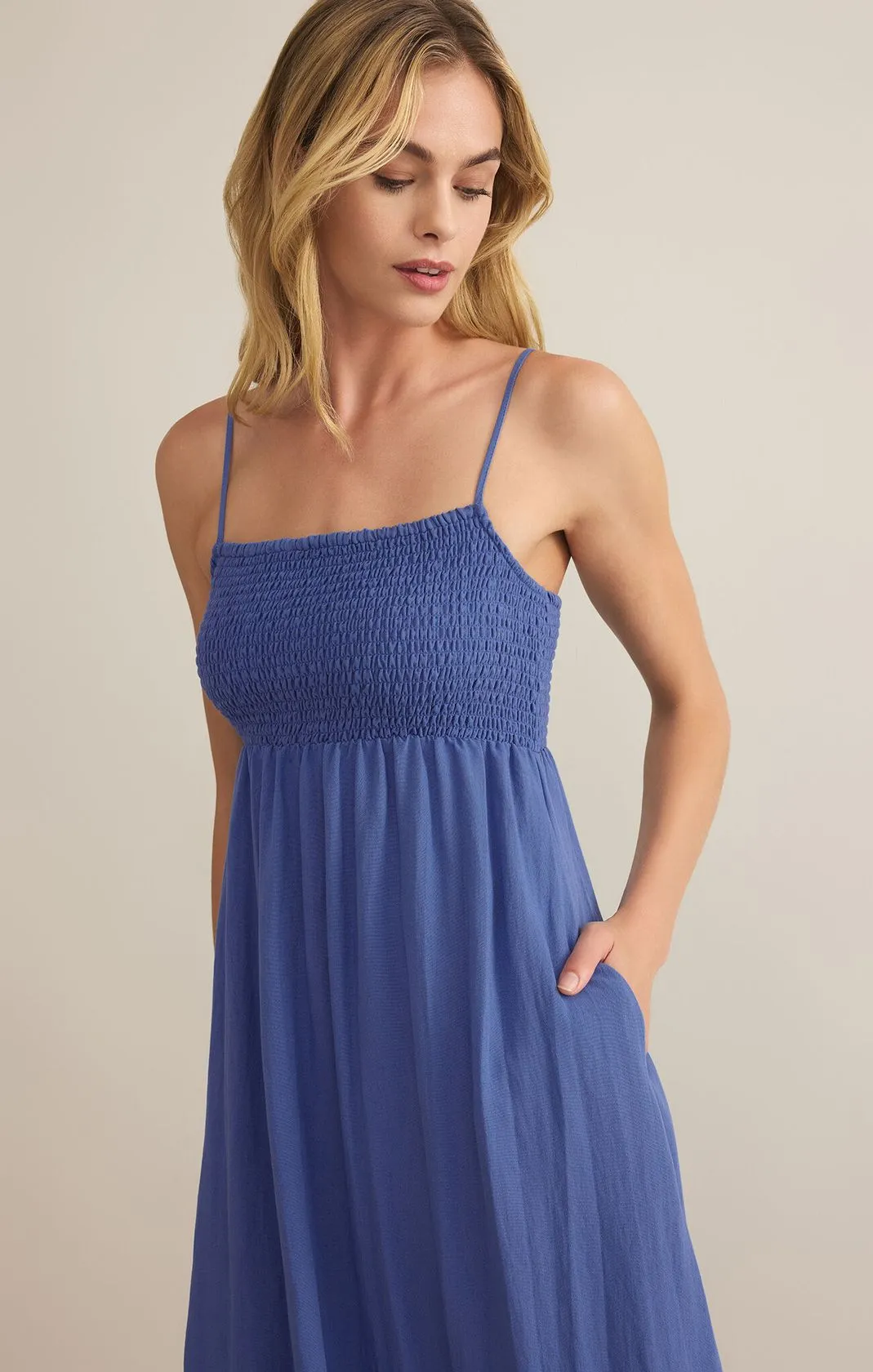 Beachside Midi Dress | Riviera Blue