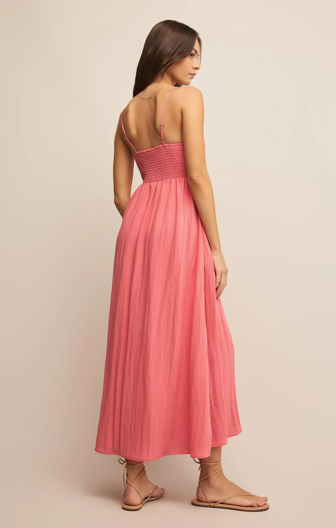 Beachside Midi Dress | Sunset Pink