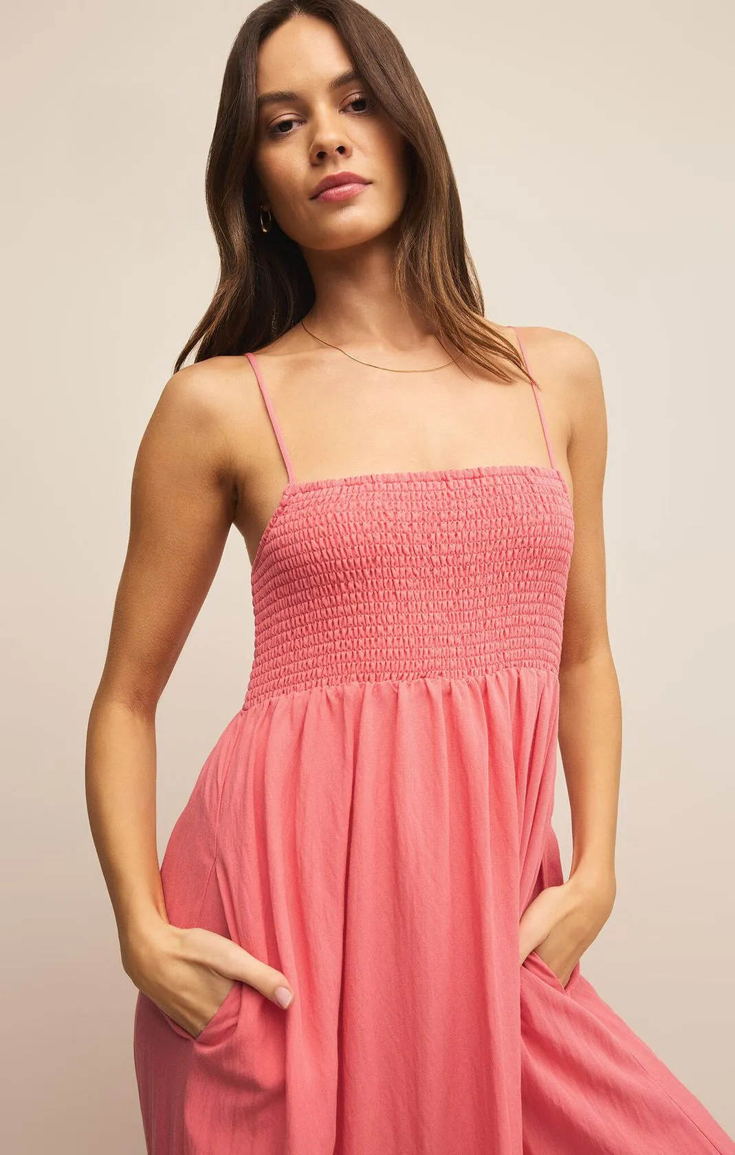 Beachside Midi Dress | Sunset Pink