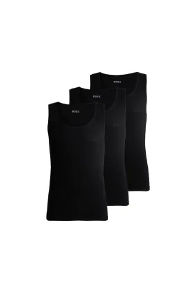 BOSS Men's 3 Pack Ribbed Tank Top
