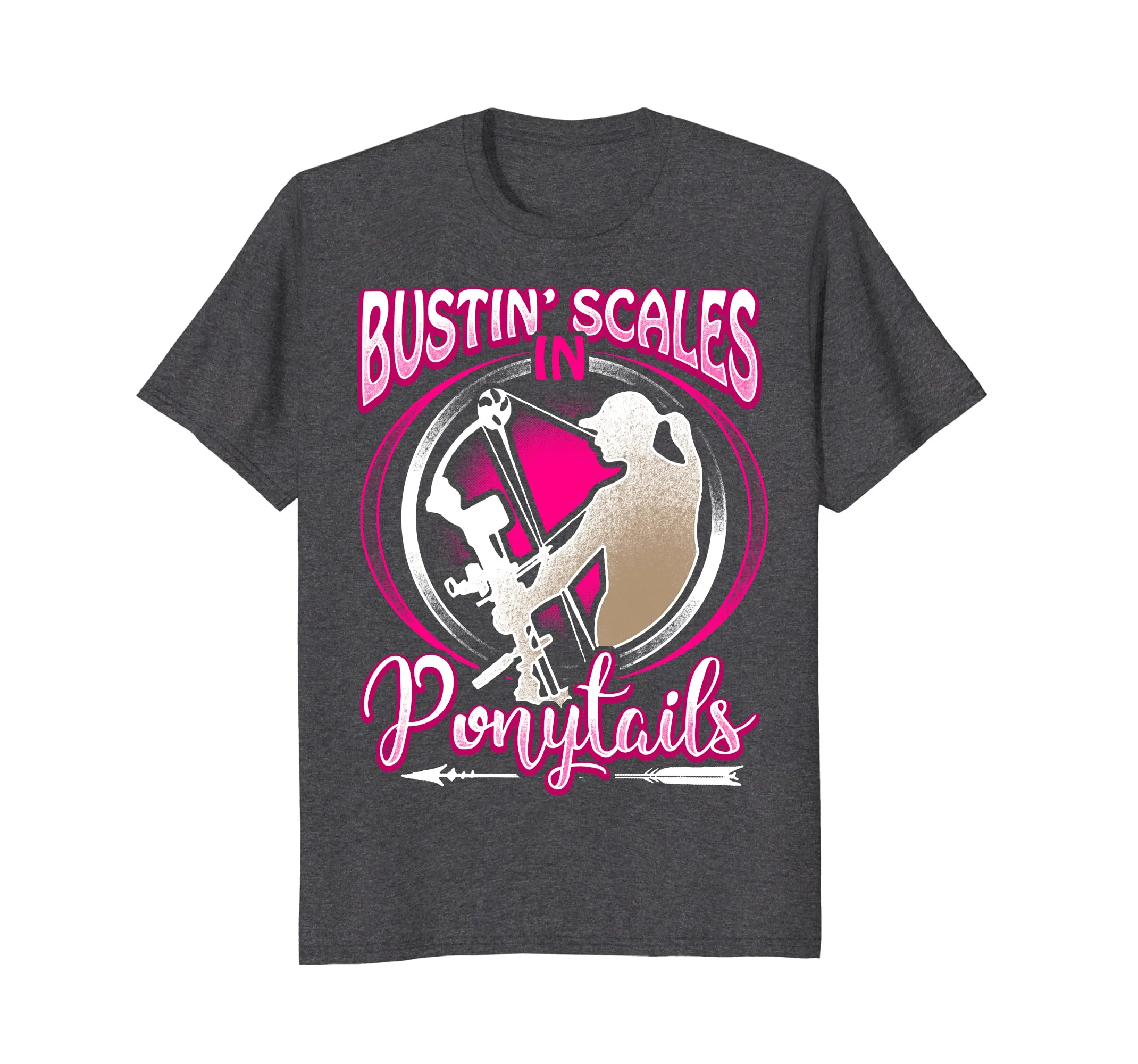 Bowfishing Bustin Scales Ponytails Mom Shirt Wife Mother Day