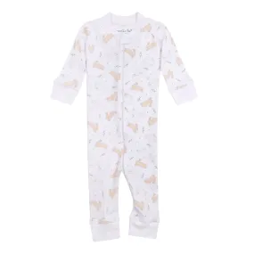 Bunny Hop Zip Pajamas - Ivory