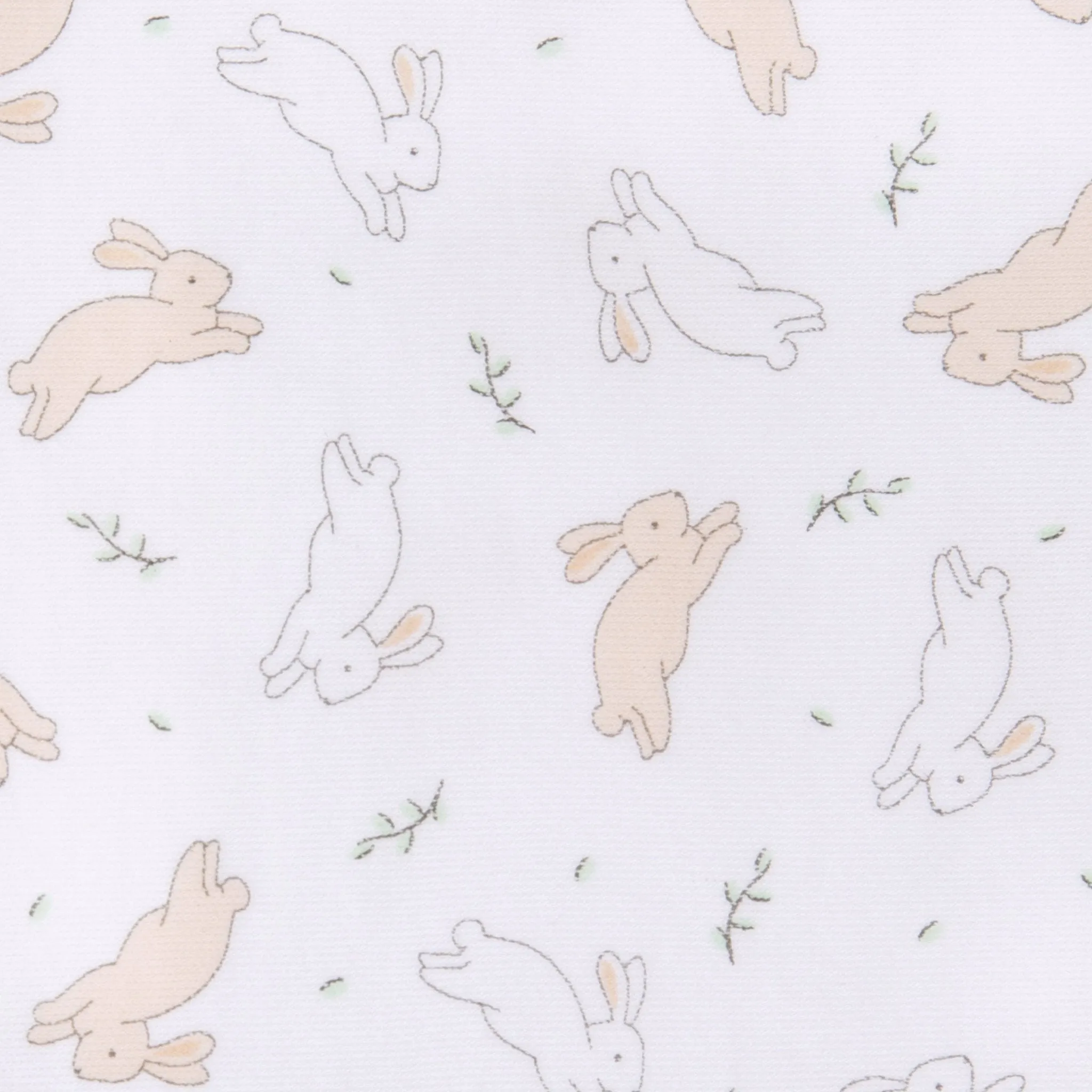 Bunny Hop Zip Pajamas - Ivory