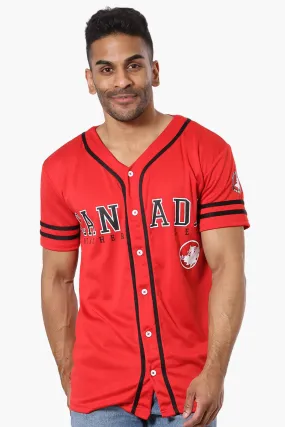 Canada Weather Gear Mesh Chest Logo Baseball Tee - Red