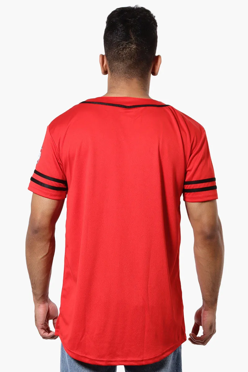 Canada Weather Gear Mesh Chest Logo Baseball Tee - Red