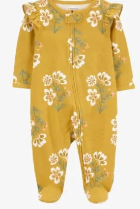 Carter's Baby Floral 2-Way Zip Cotton Sleep &amp; Play Pajamas  