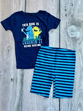 Carter’s size 7 boys monsters themed pajamas, pjs set, boys summer pjs, like new, Kids 7 & 8 (small)