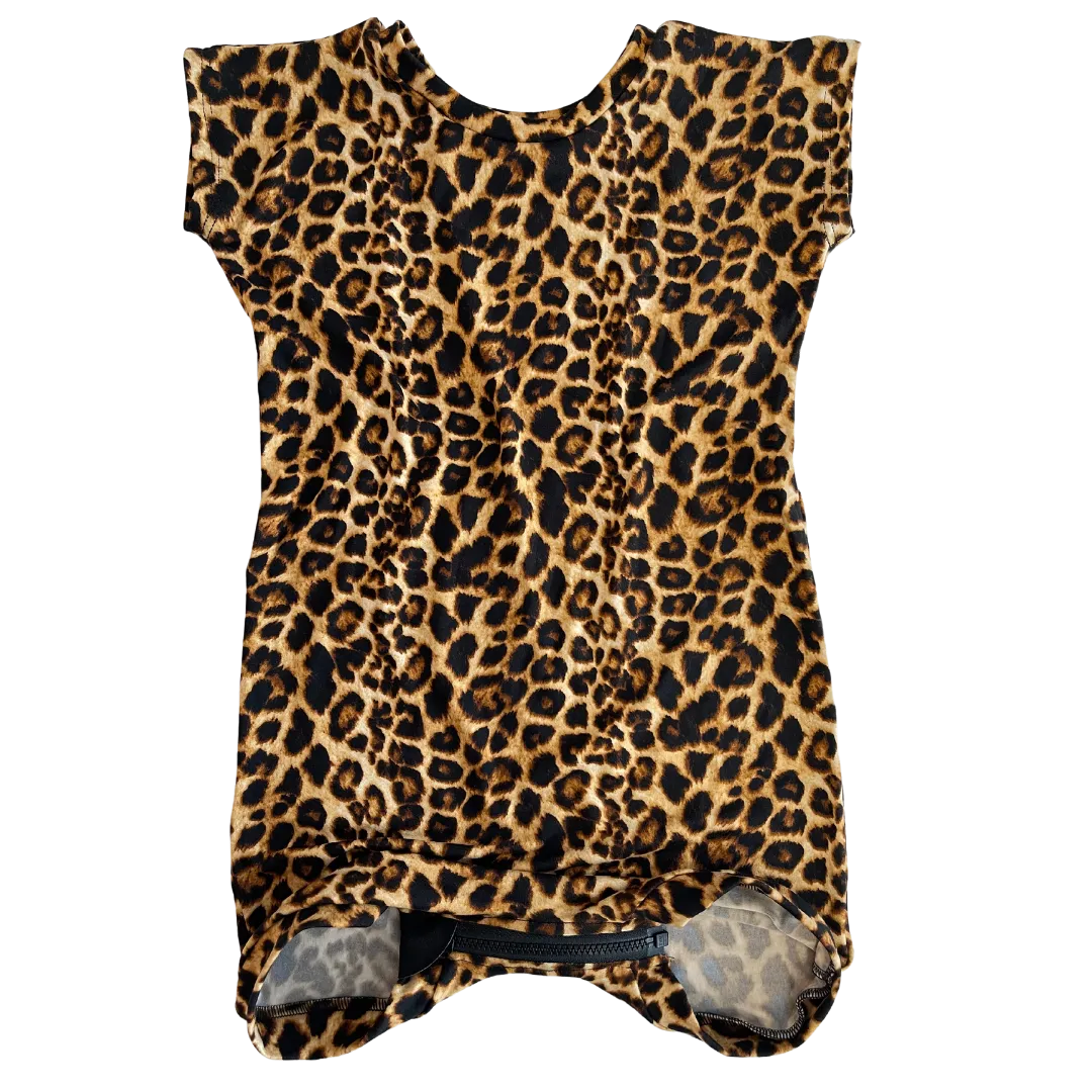 Cheetah Summer Zip Baby Romper