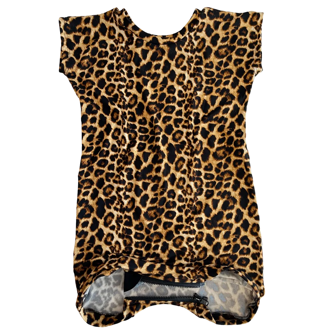 Cheetah Summer Zip Baby Romper