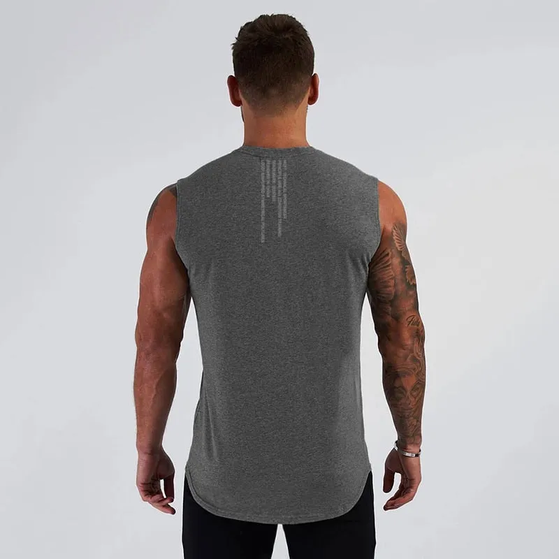 Clothing Muscle Man Cotton Tank Top Workout Sleeveless Compression Shirt Fitness Mens Sportswear Bodybuilding Vests