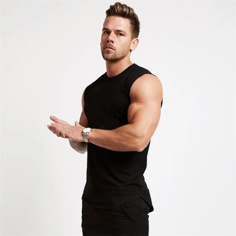 Clothing Muscle Man Cotton Tank Top Workout Sleeveless Compression Shirt Fitness Mens Sportswear Bodybuilding Vests