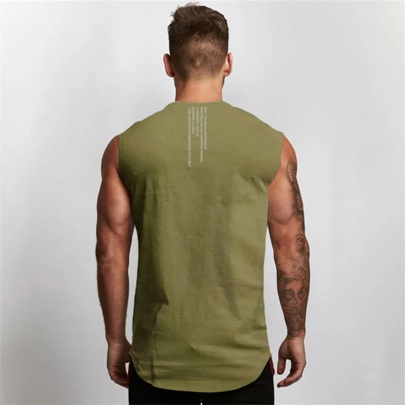 Clothing Muscle Man Cotton Tank Top Workout Sleeveless Compression Shirt Fitness Mens Sportswear Bodybuilding Vests