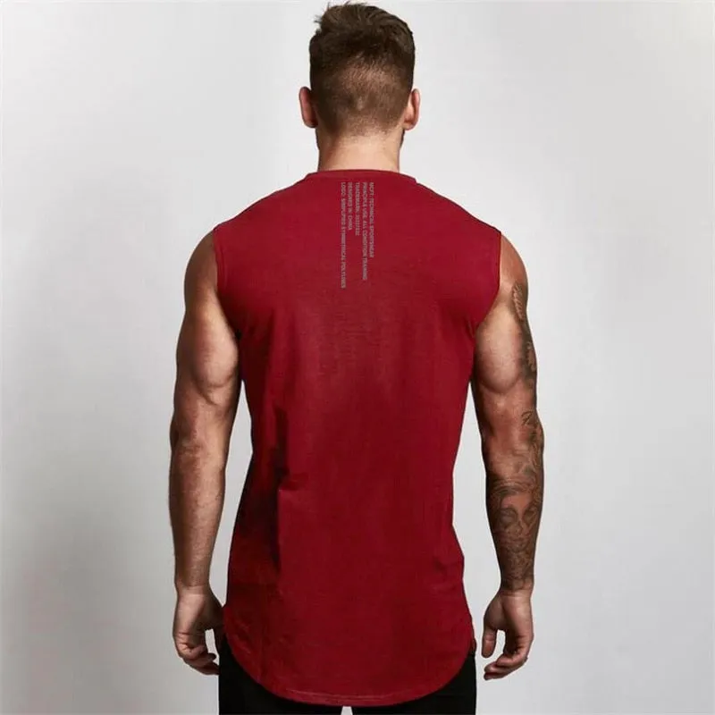 Clothing Muscle Man Cotton Tank Top Workout Sleeveless Compression Shirt Fitness Mens Sportswear Bodybuilding Vests