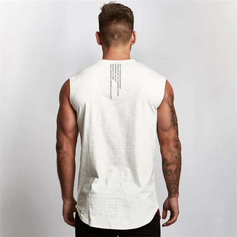 Clothing Muscle Man Cotton Tank Top Workout Sleeveless Compression Shirt Fitness Mens Sportswear Bodybuilding Vests