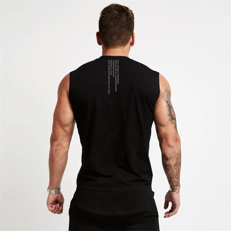 Clothing Muscle Man Cotton Tank Top Workout Sleeveless Compression Shirt Fitness Mens Sportswear Bodybuilding Vests