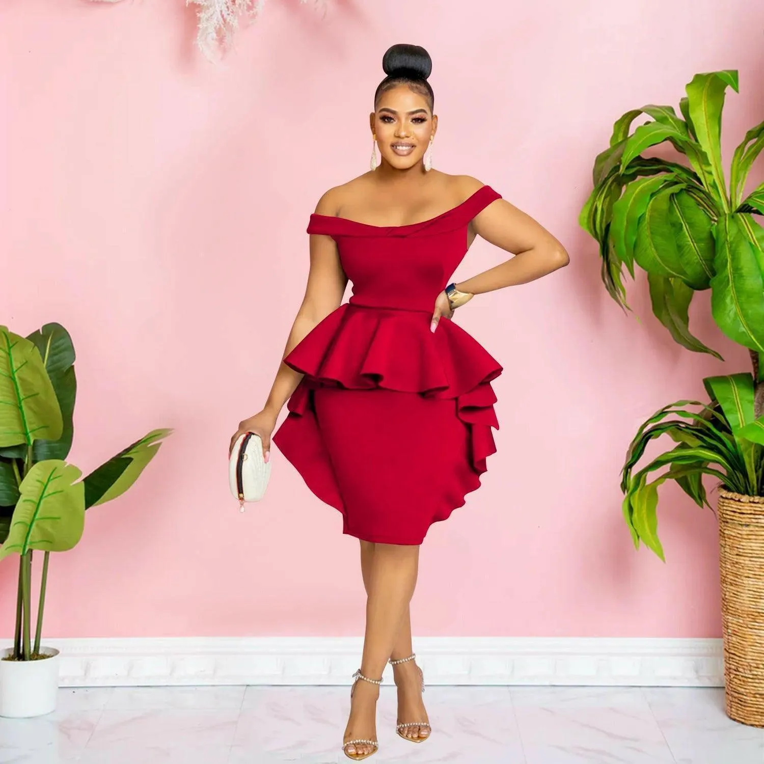 Coralie sleeveless ruffle skirt dress-FINAL SALE