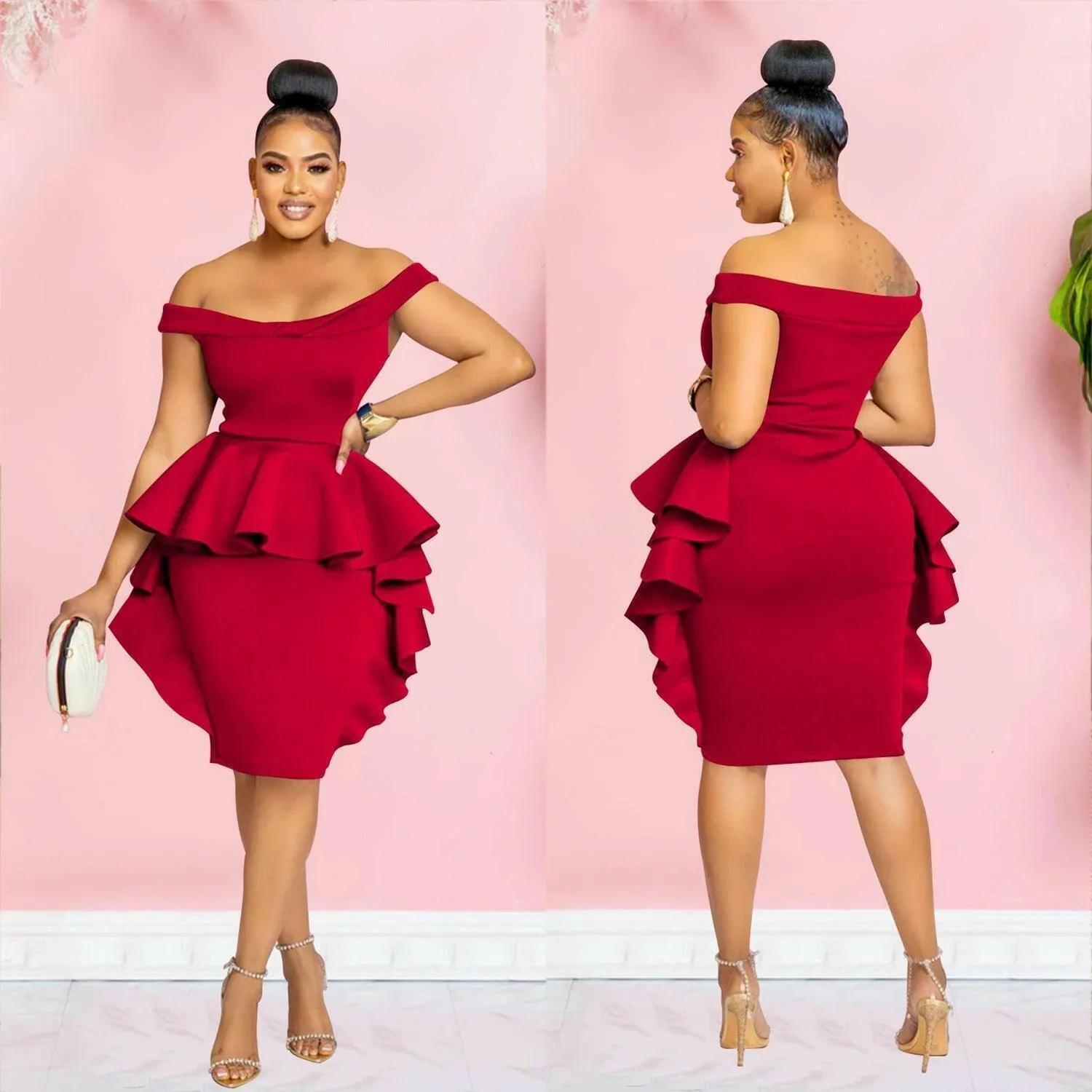 Coralie sleeveless ruffle skirt dress-FINAL SALE
