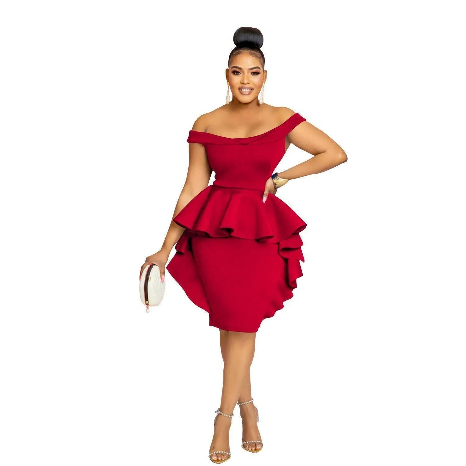Coralie sleeveless ruffle skirt dress-FINAL SALE