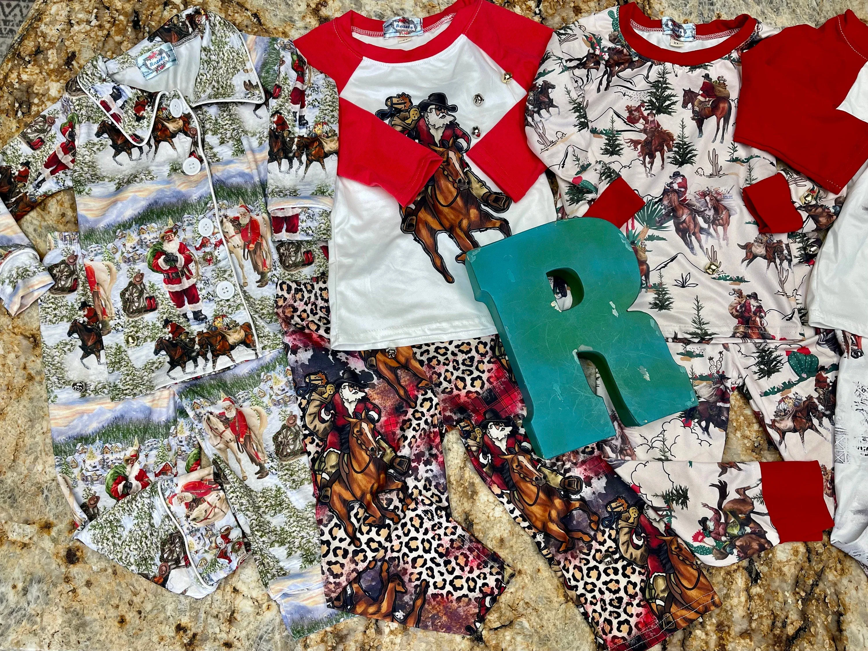 Cowboy Pajamas, WESTERN PJ set, Vintage Cowboy Print, RETRO Western, Cowboy PJs