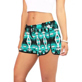 Deep Lake Winter Camp Women's Relaxed Shorts (Model L19)