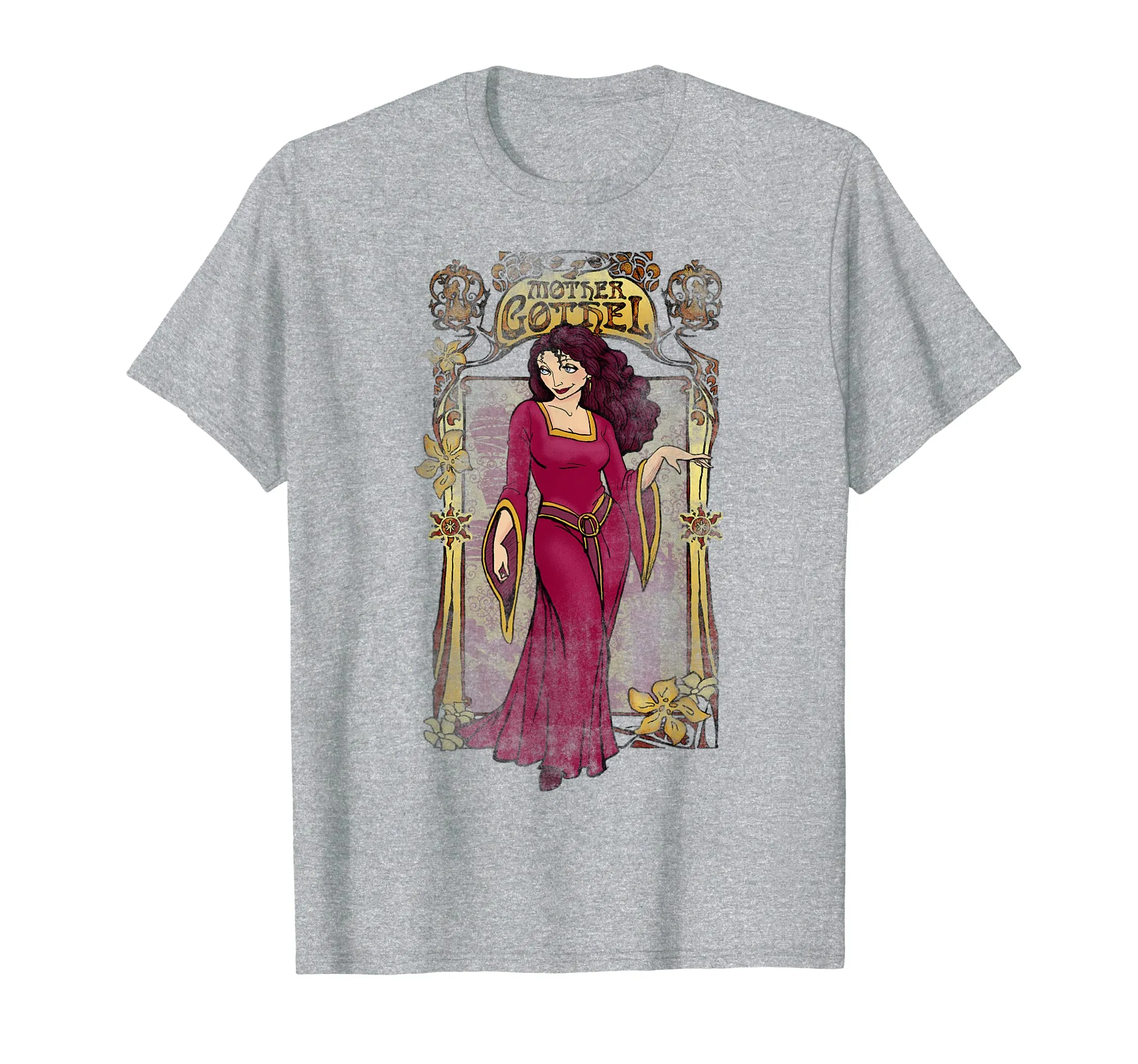 Disney Tangled Mother Gothel Framed Portrait Graphic T-Shirt
