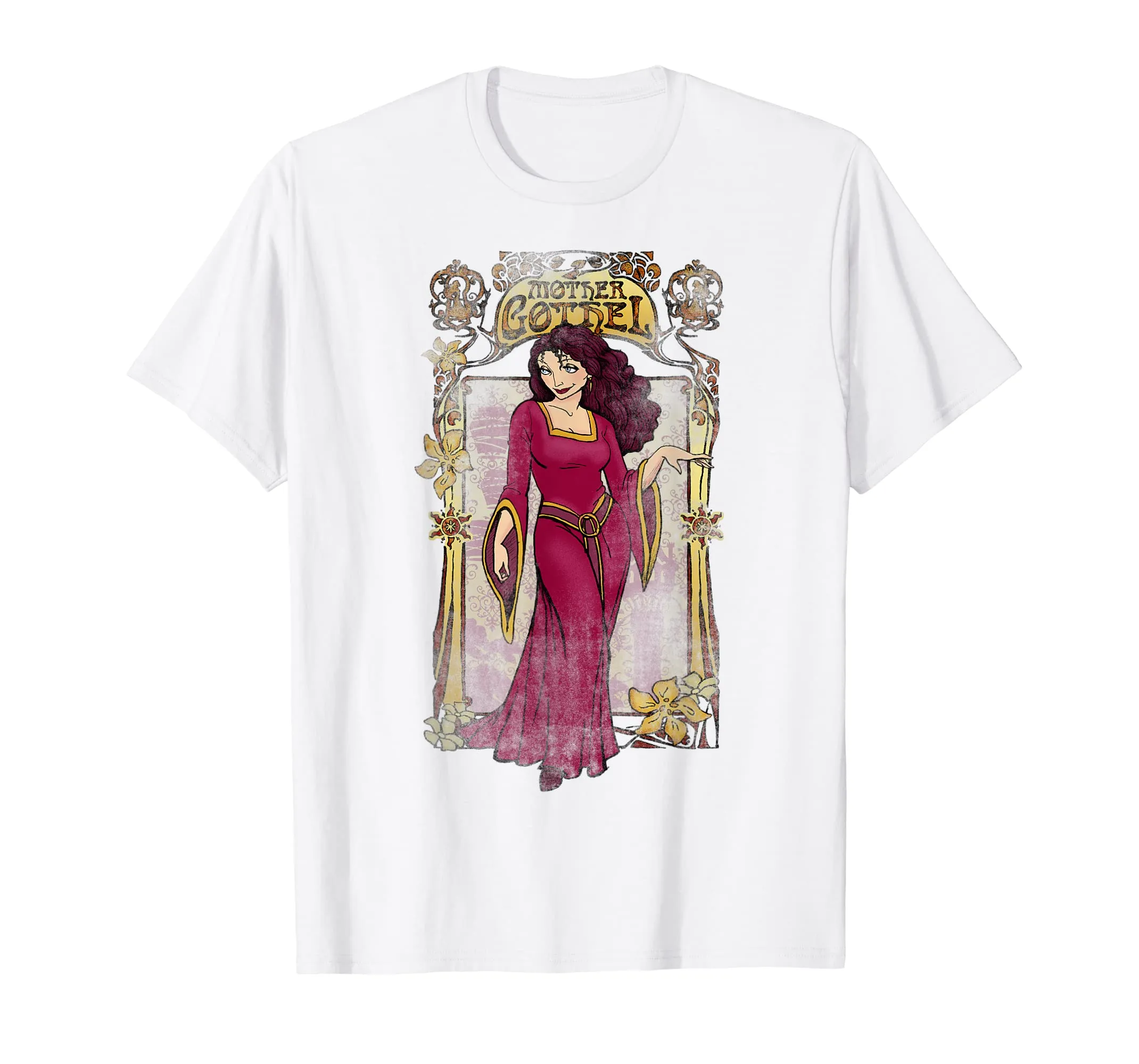 Disney Tangled Mother Gothel Framed Portrait Graphic T-Shirt