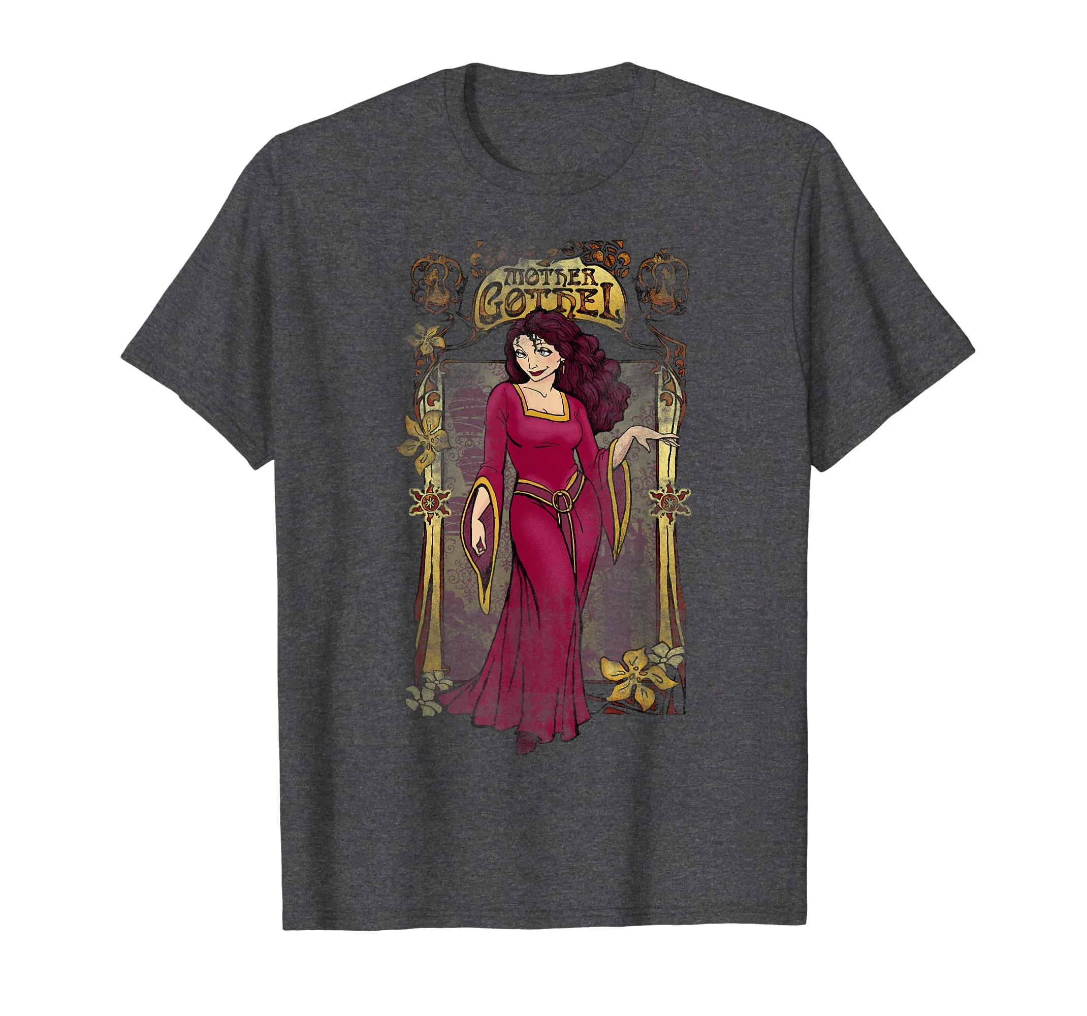 Disney Tangled Mother Gothel Framed Portrait Graphic T-Shirt