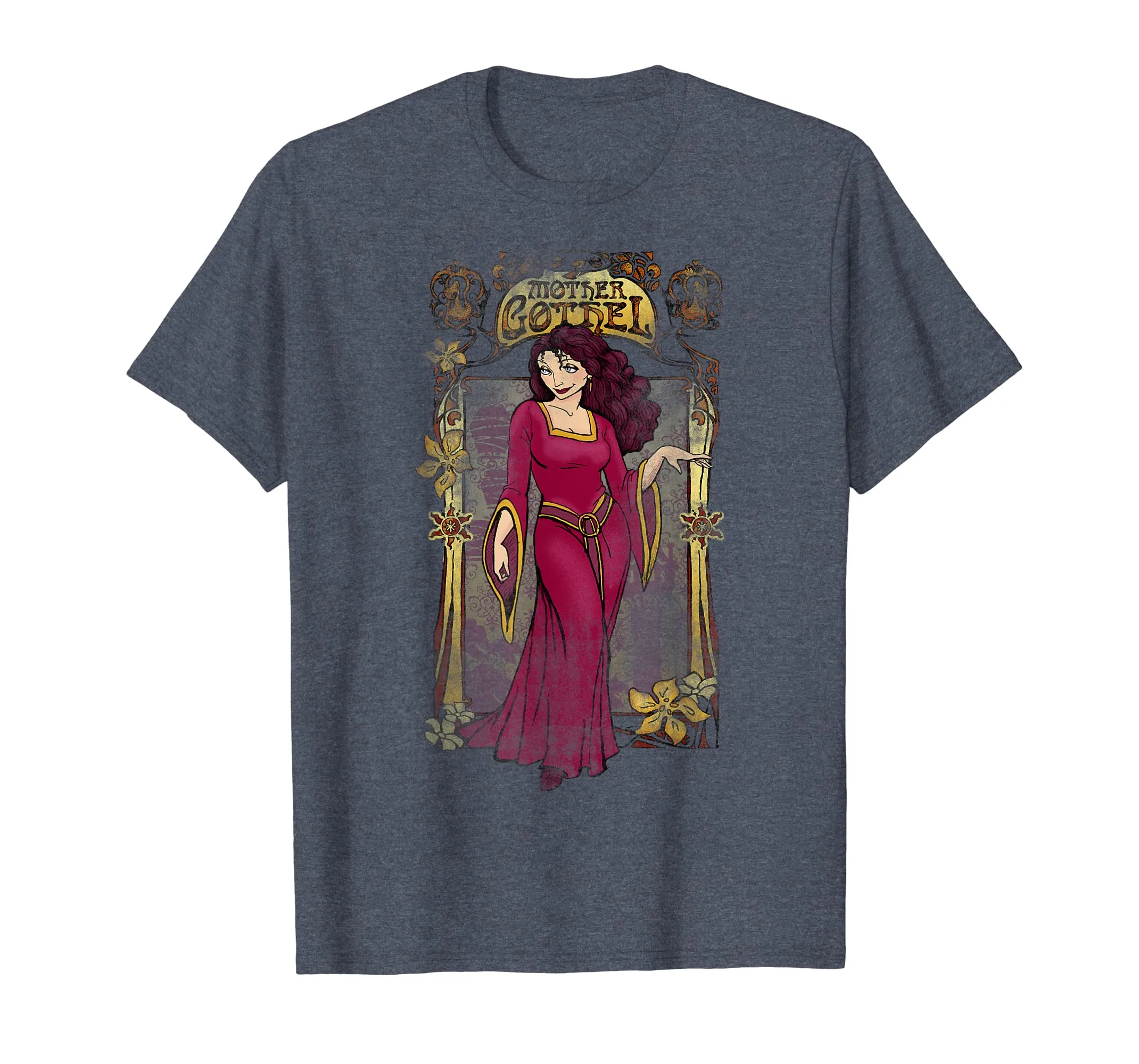 Disney Tangled Mother Gothel Framed Portrait Graphic T-Shirt