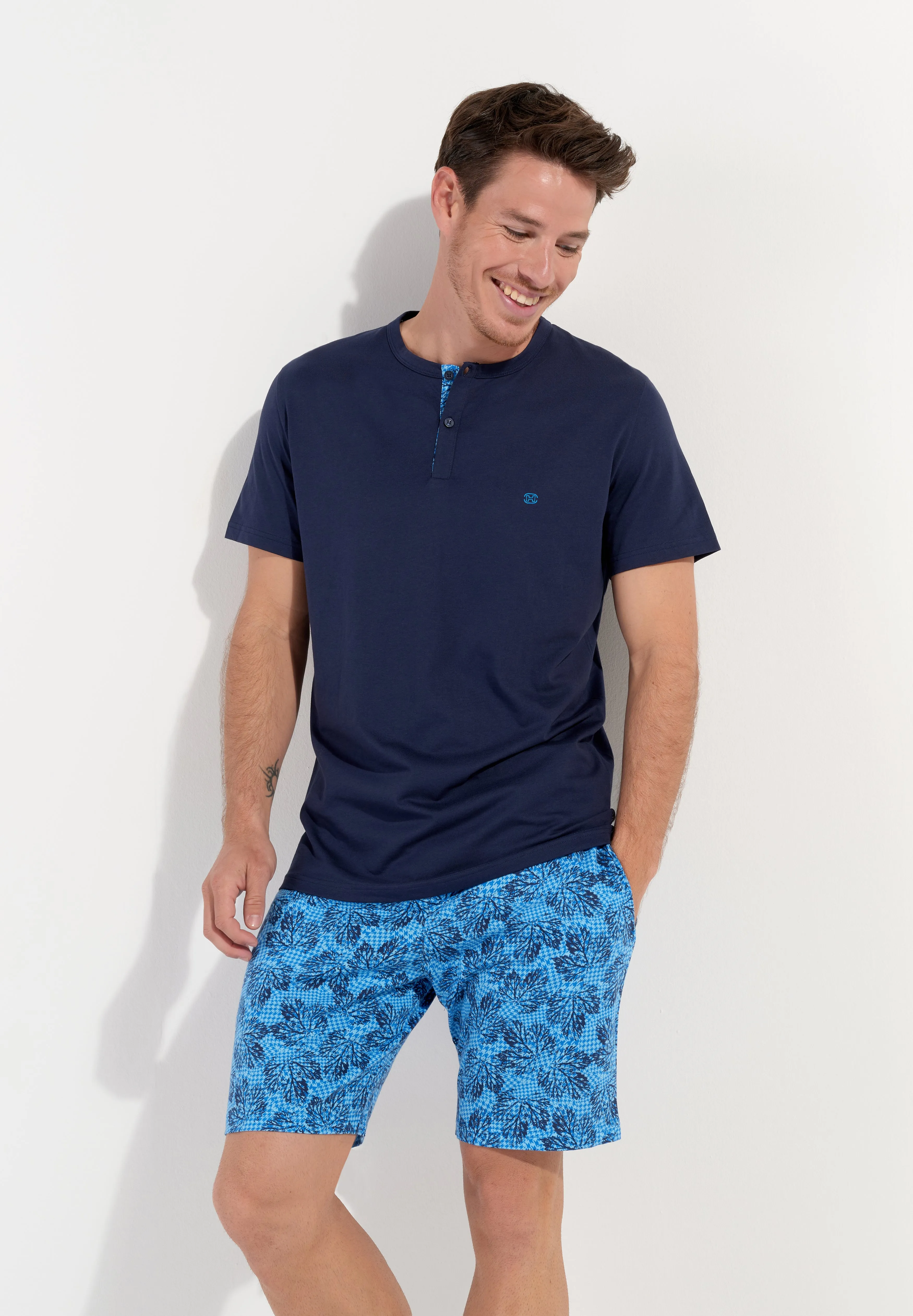 Douro Short Sleepwear Set | Navy Print 402825-P0ra