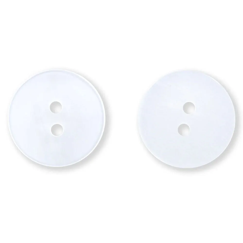 Dritz, White Pearl Waistband Buttons (15pc) - 17mm