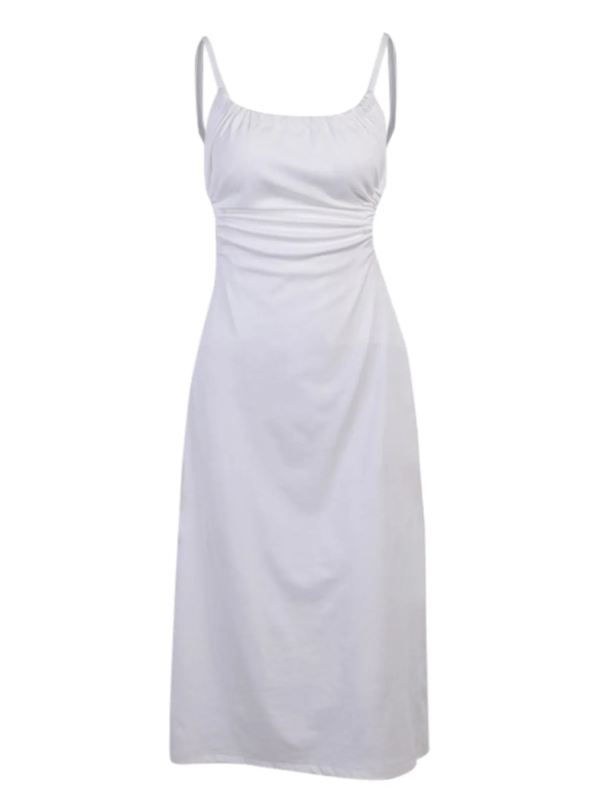 Elegant Hollowed Backless Slip Dress