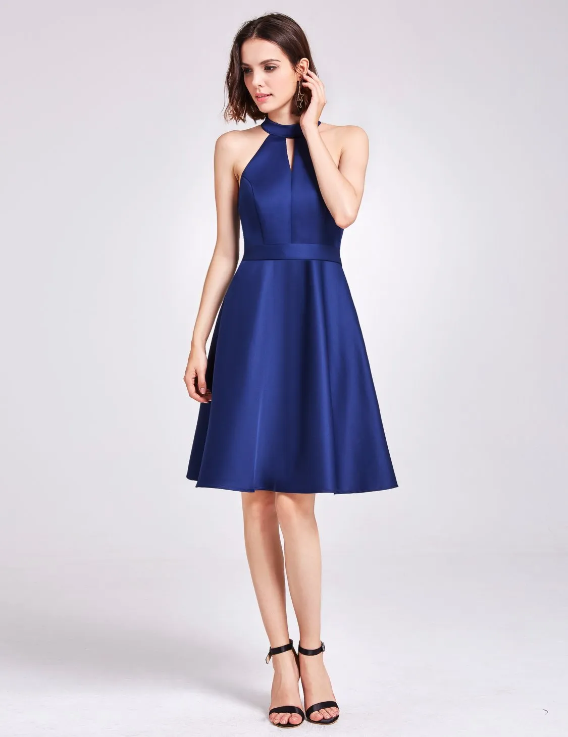 Ever-Pretty Knee Length Halter Bridesmaid Dress EP05893