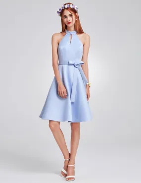 Ever-Pretty Knee Length Halter Bridesmaid Dress EP05893