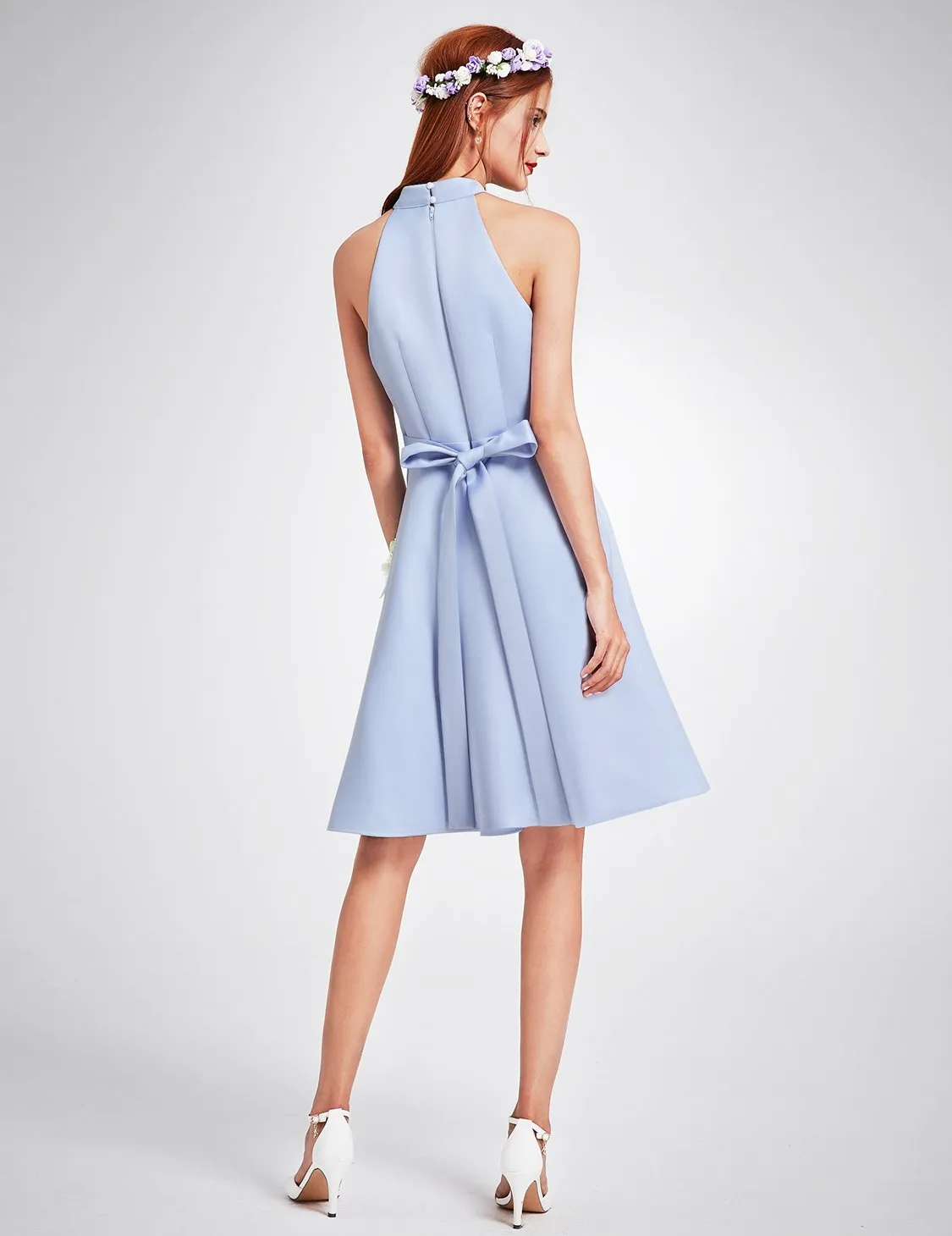 Ever-Pretty Knee Length Halter Bridesmaid Dress EP05893