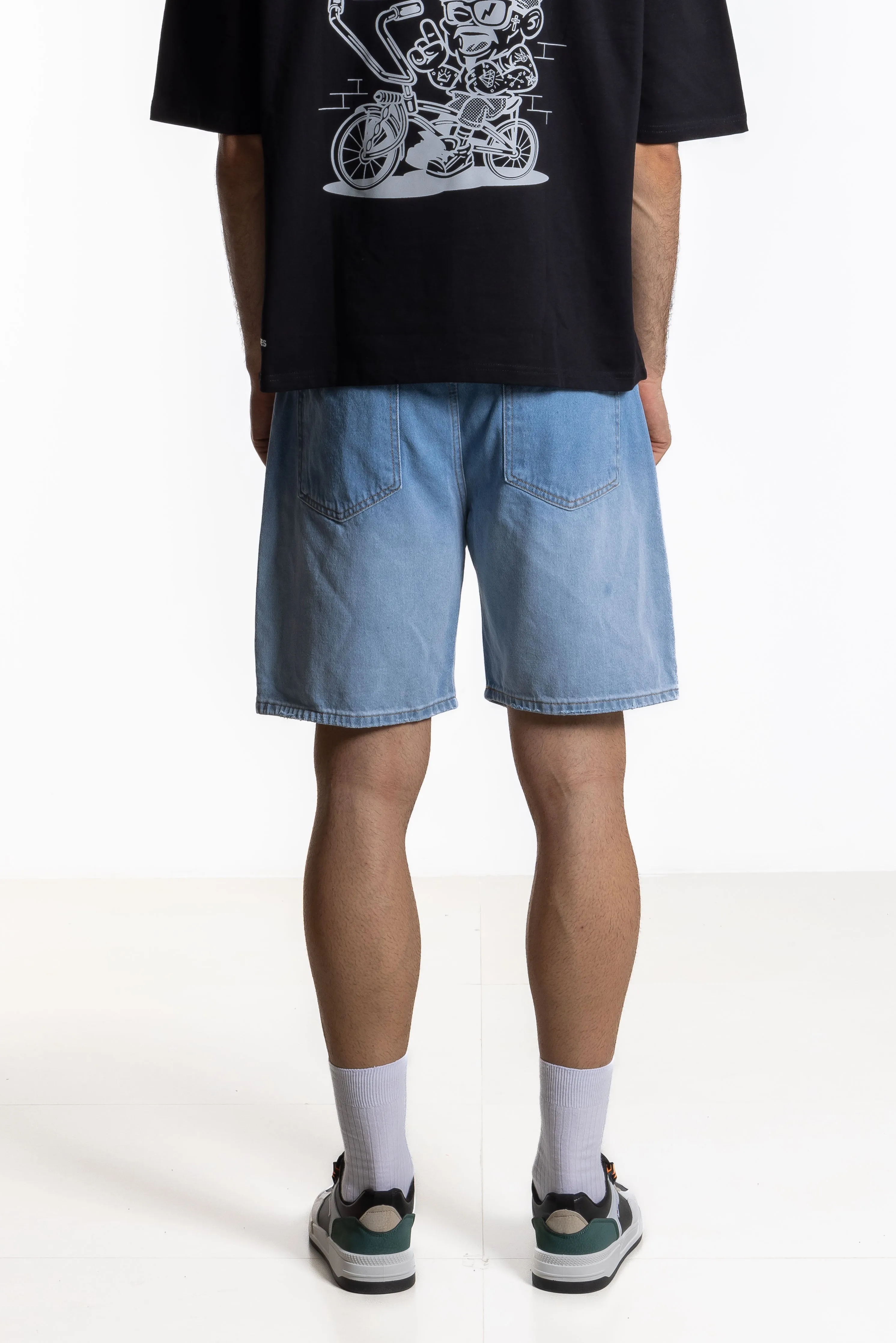 FADED SOFT DENIM SHORTS
