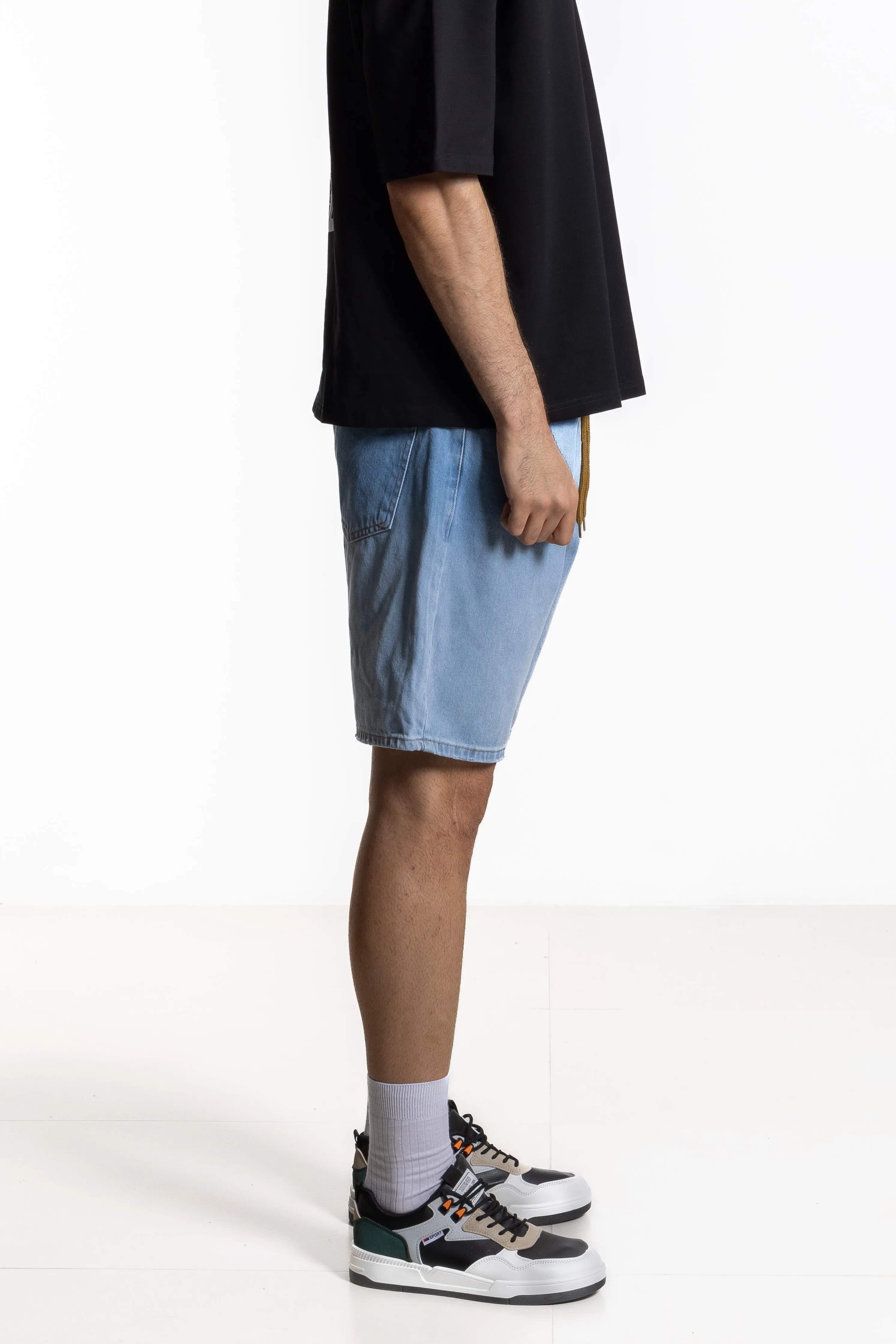 FADED SOFT DENIM SHORTS
