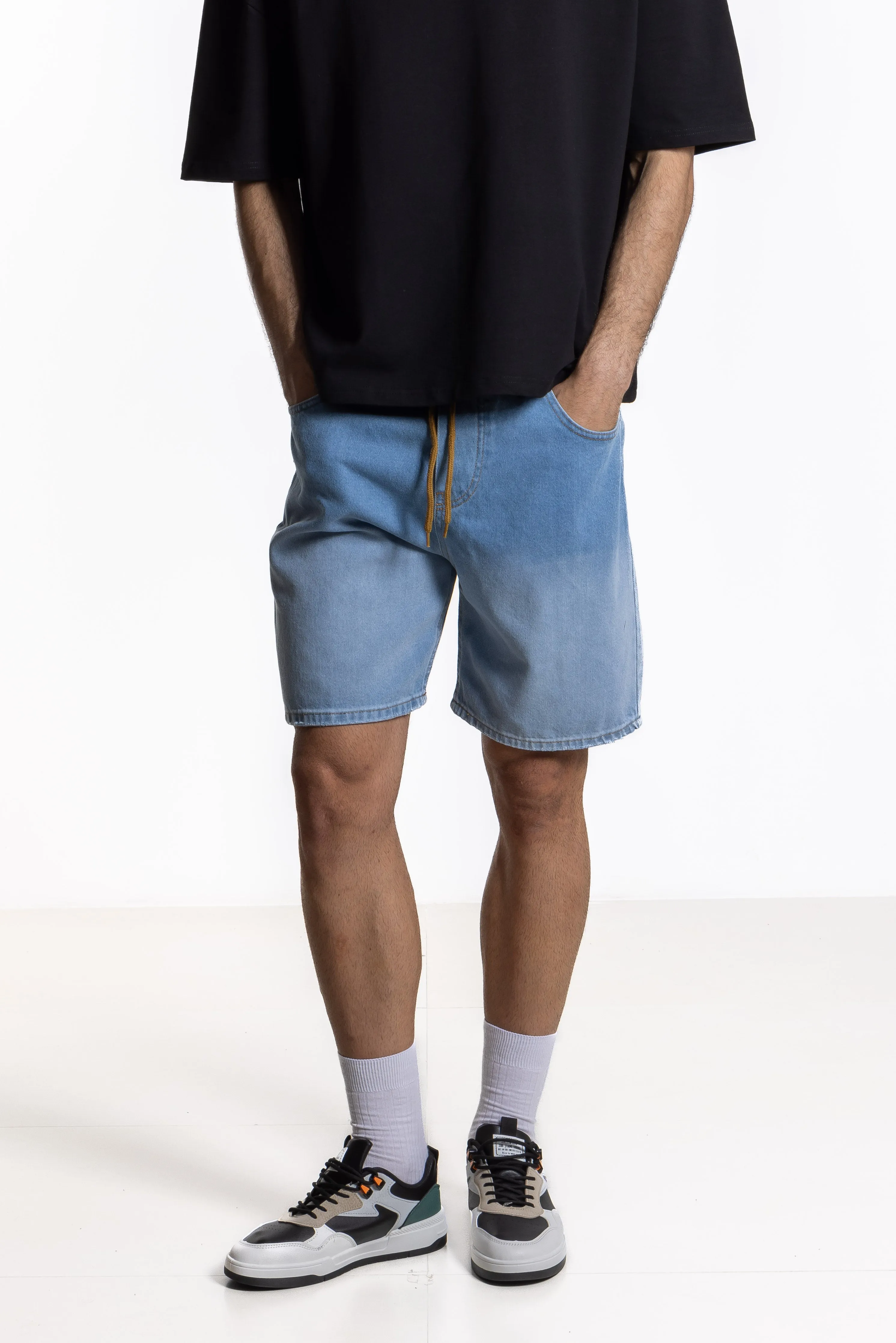 FADED SOFT DENIM SHORTS
