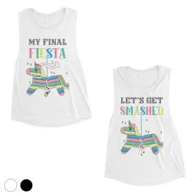 Final Fiesta Smashed Pinata BFF Matching Tank Tops Womens Fun Quote