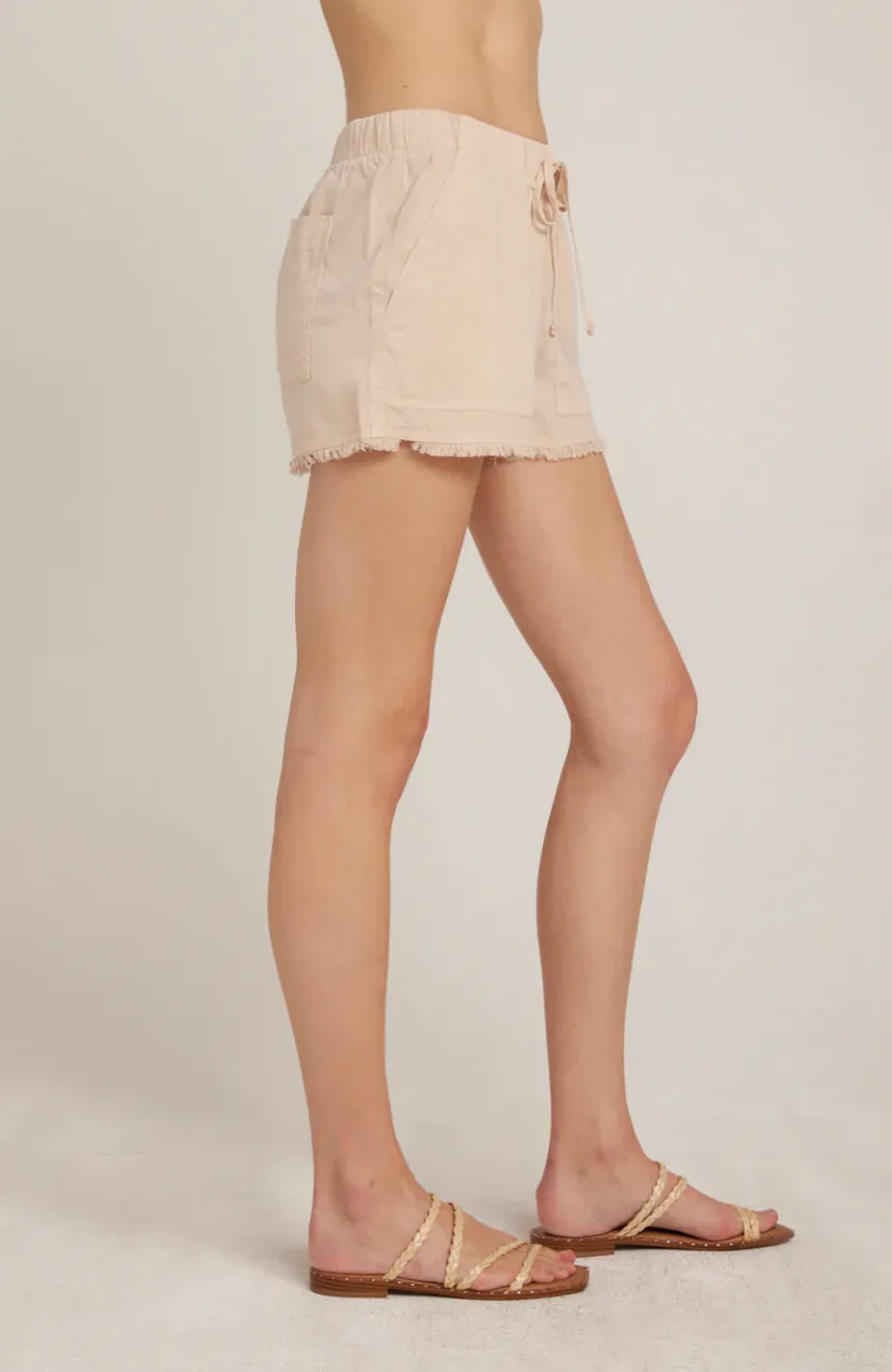 Frayed Tencel Pocket Short