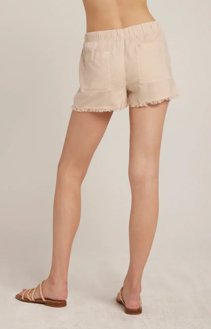 Frayed Tencel Pocket Short