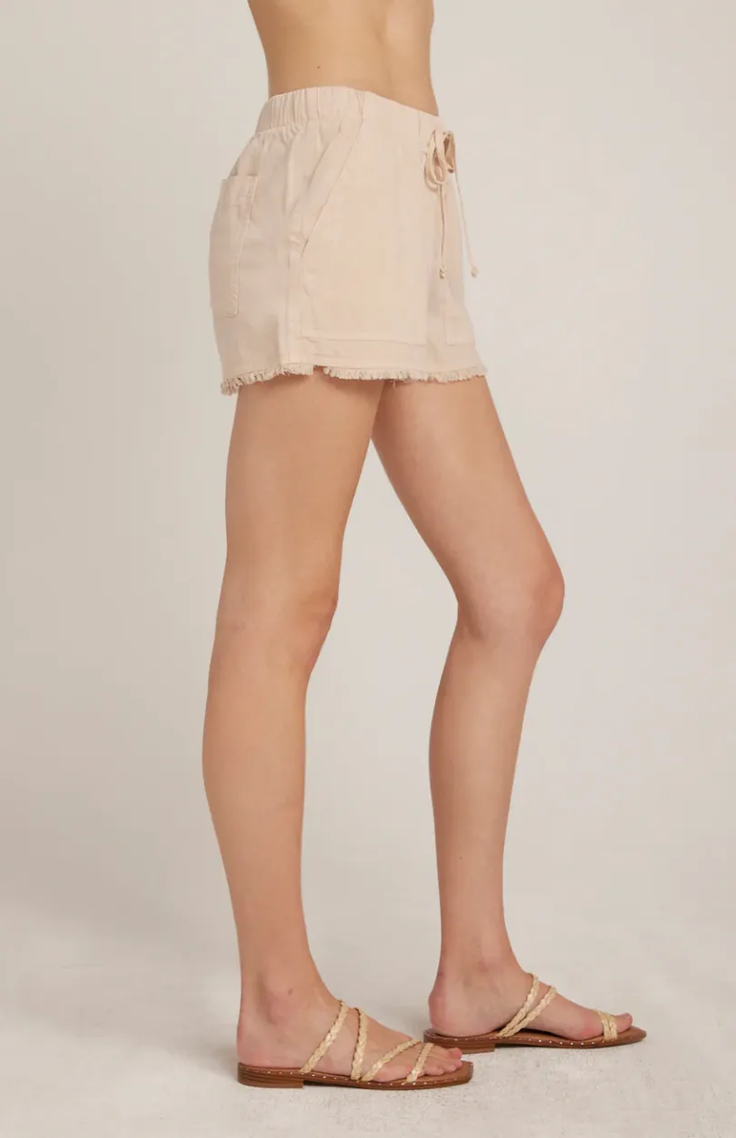 Frayed Tencel Pocket Short