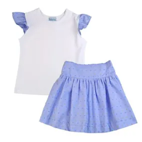 Funtasia Too Blue Dobby Dot Skirt Set